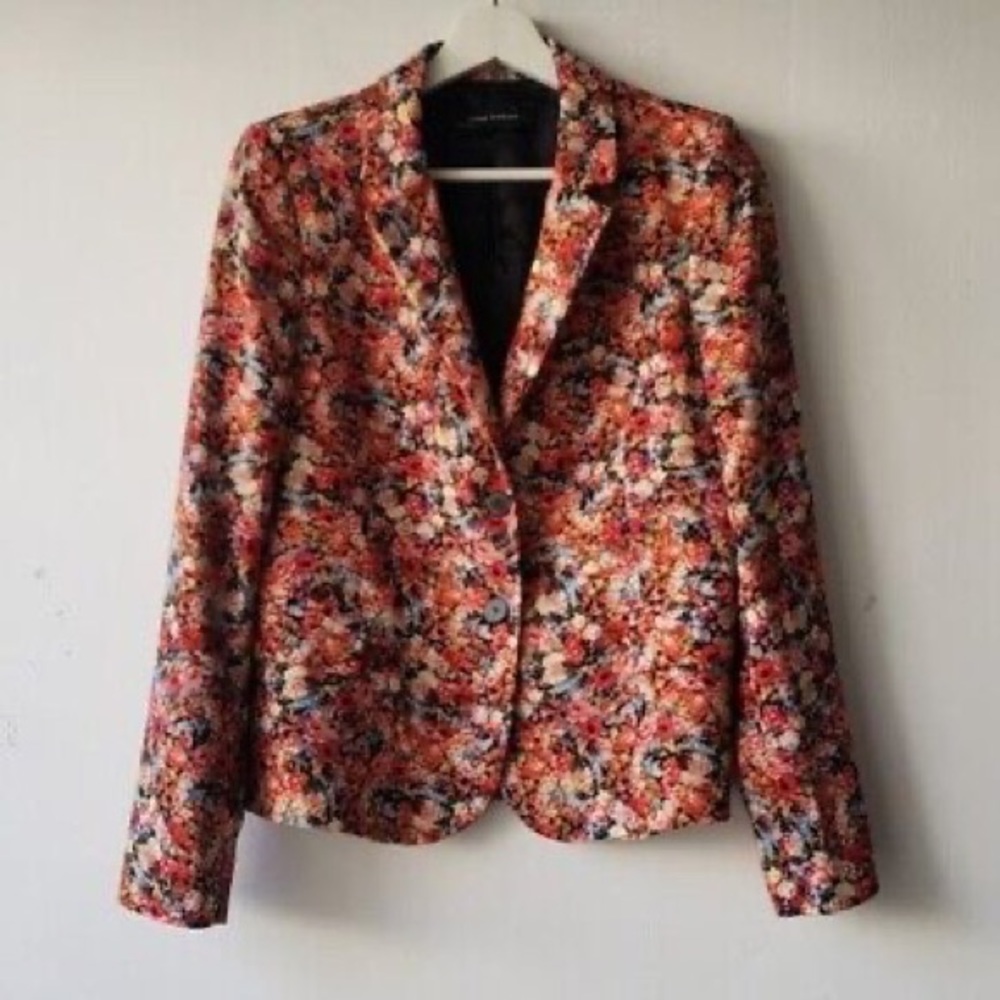 ZARA woman lightweight floral blazer size small - Picture 6 of 7